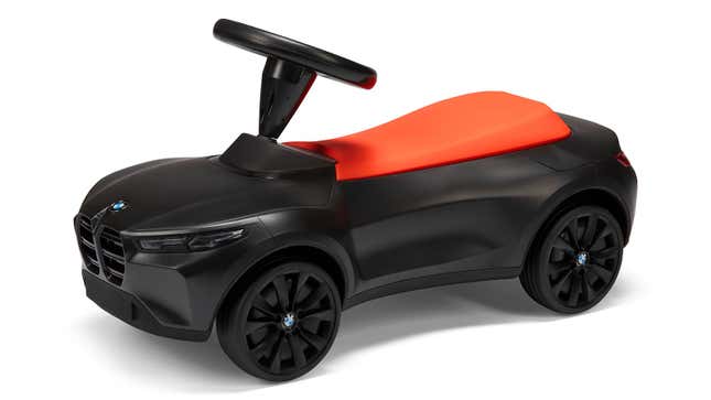 Image of a black and orange BMW Baby Racer. 